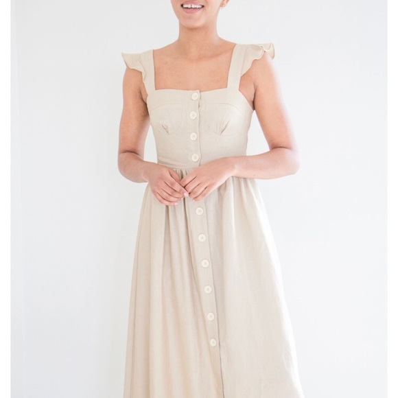 BASIC Linen dress.  Womens SMALL - Picture 1 of 4